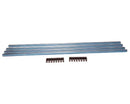 Grelha de ventilação 900x122mm inox mate