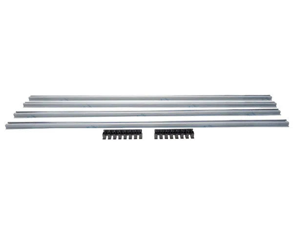Grelha de ventilação 900x122mm inox brilhante
