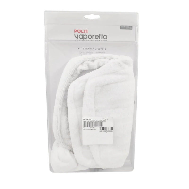 Conjunto 2 paños microfibra y 2 fundas ajustables vaporeta Polti SV220 PAEU0307