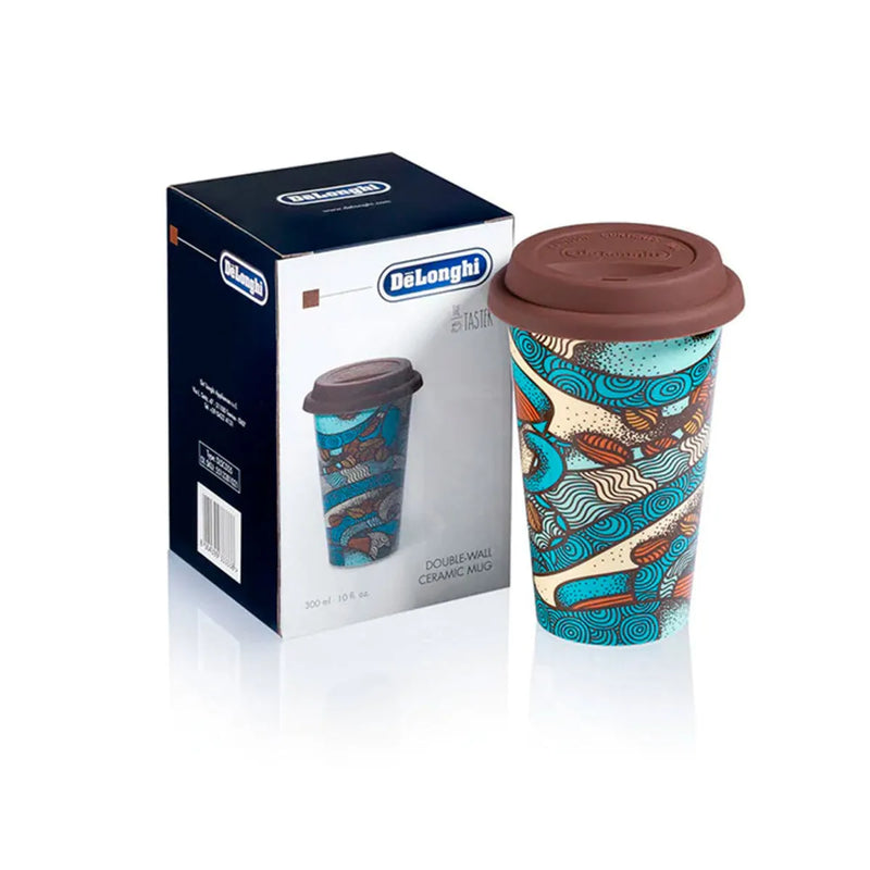 Delonghi taza térmica de cerámica y tapa de silicona 300 ml  DLSC055