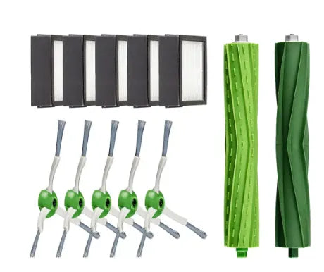 Kit Roomba E-I: 5 Escovas, 5 Filtros HEPA, Escova Central