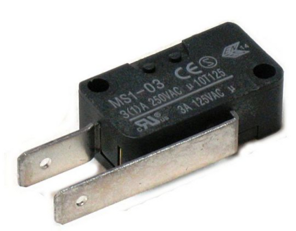 Microinterruptor MS1-03 Aeg, Amica, Arcelik, Beko, Brandt, Electrolux, Gorenje, Grundig, Hisense, Indesit, Midea, Samsung, Whirlpool