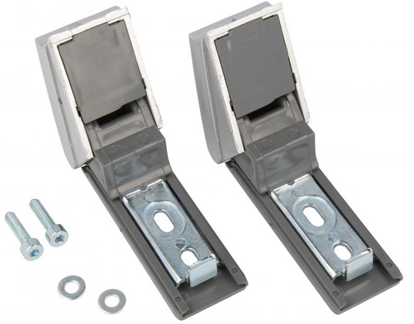 Kit de 2 dobradiças para maçaneta de geladeira Liebherr Inox