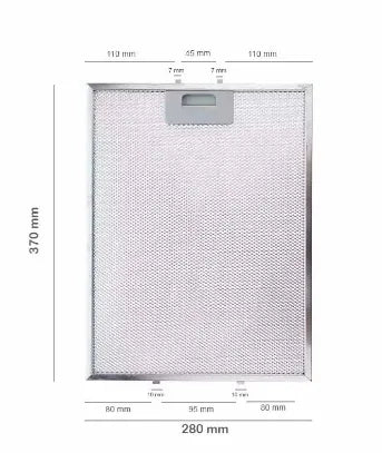Filtro metálico campana extractora 370x280 Teka 81460072