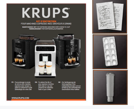 Krups XS530010 kit de limpeza descalcificante para cafeteira