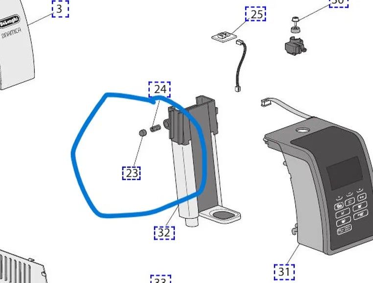 DeLonghi Regulador cafeteira automática Dinamica e Magnifica 5332227400