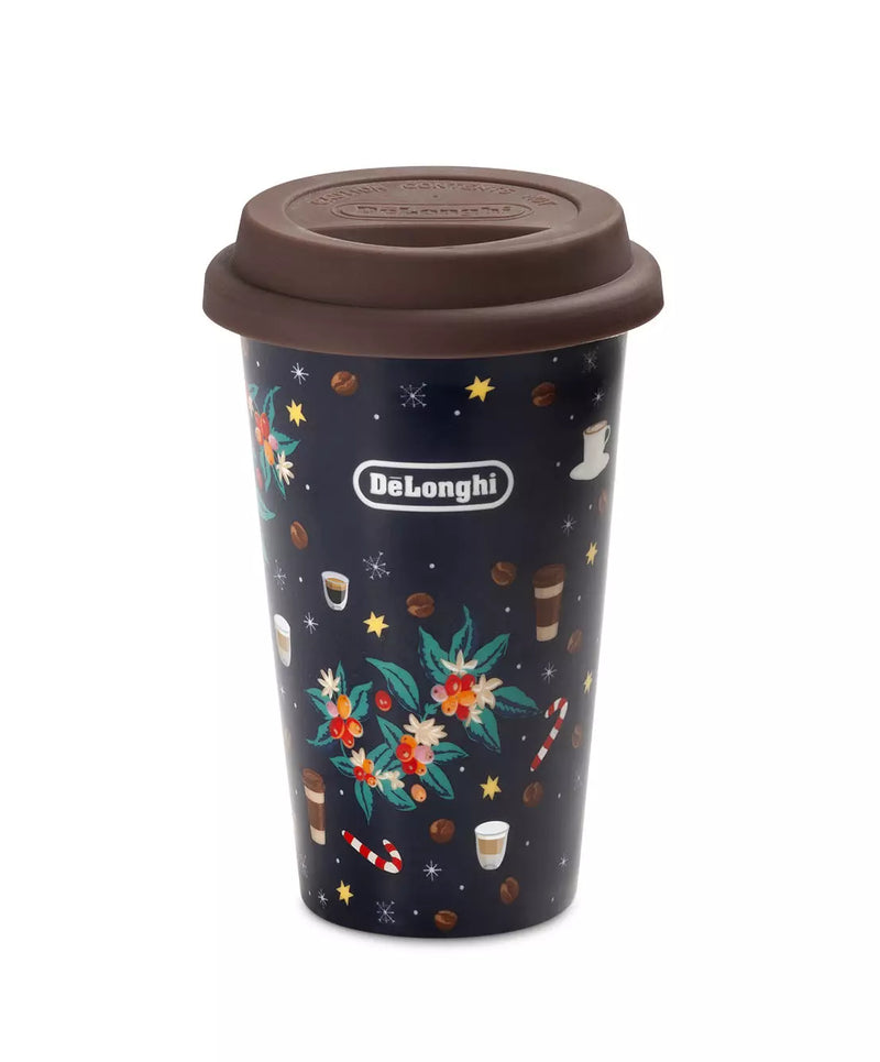 Delonghi taza térmica de cerámica y tapa de silicona Christmas 300 ml  DLSC075