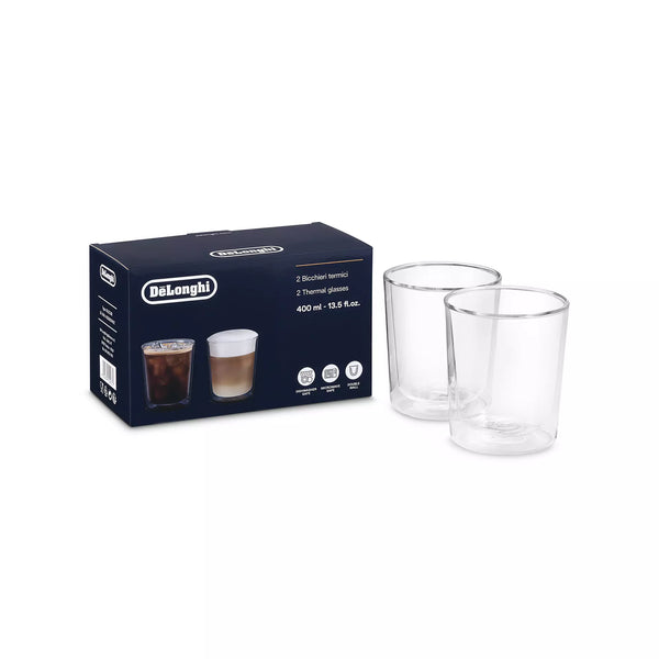 Copos térmicos de parede dupla Delonghi, 400 ml, conjunto de 2 DLSC318