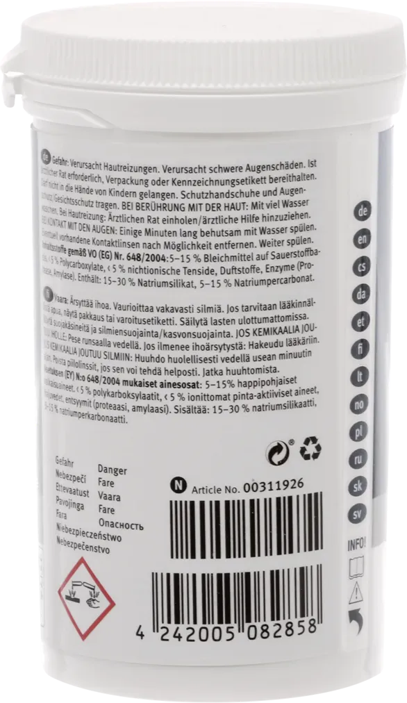 Limpiador en gránulo lavadoras Bosch, Balay, Siemens 00311926