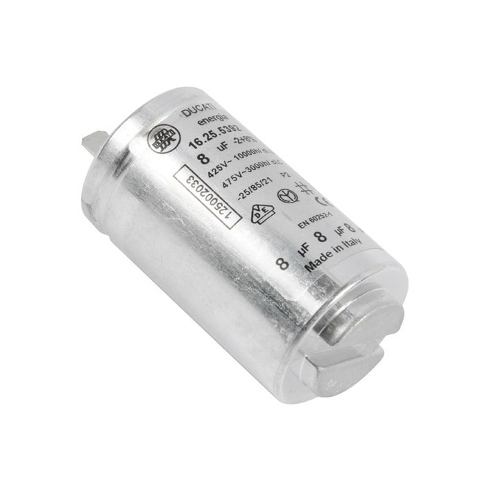 Condensador de 8uF para secador de tambor. Electrolux 1250020334