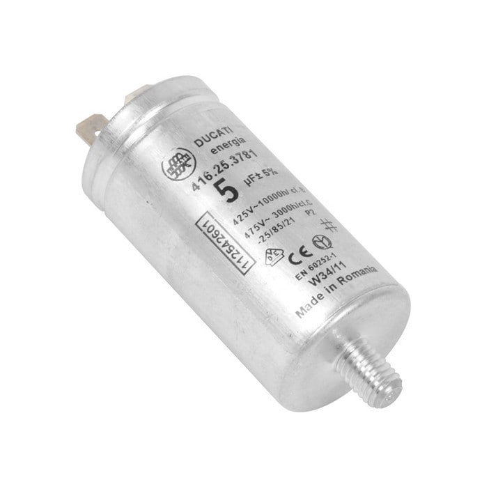 Condensador para motor de ventilador de secadora de tambor Electrolux 1125427003