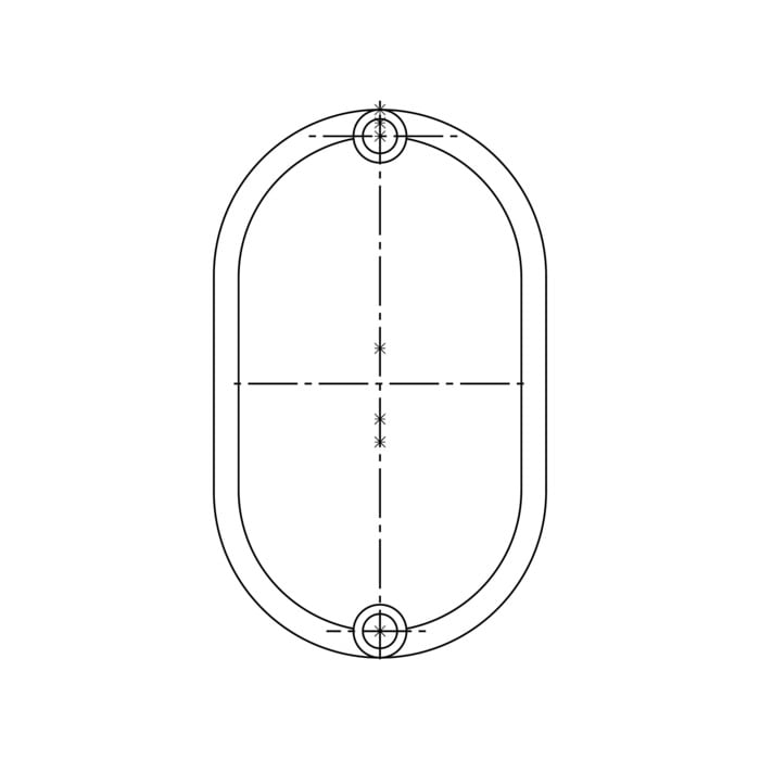 Tapa cubre tornillo para manilla de puerta Electrolux 7809 de 15.5x9.4mm 2230415339
