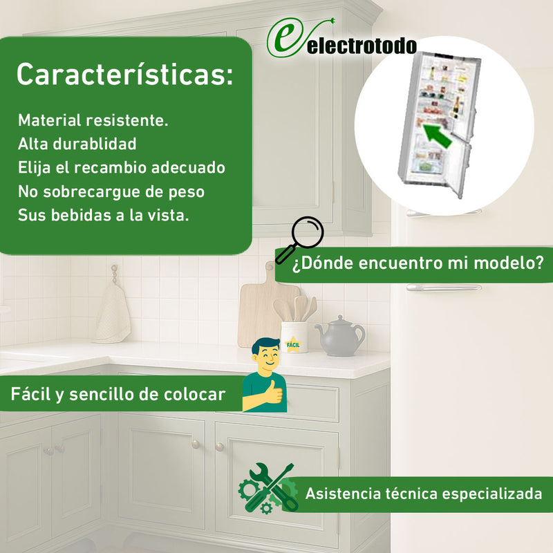 Garrafeira para refrigerador Fagor, Brandt AS0003719, FA2T001A6