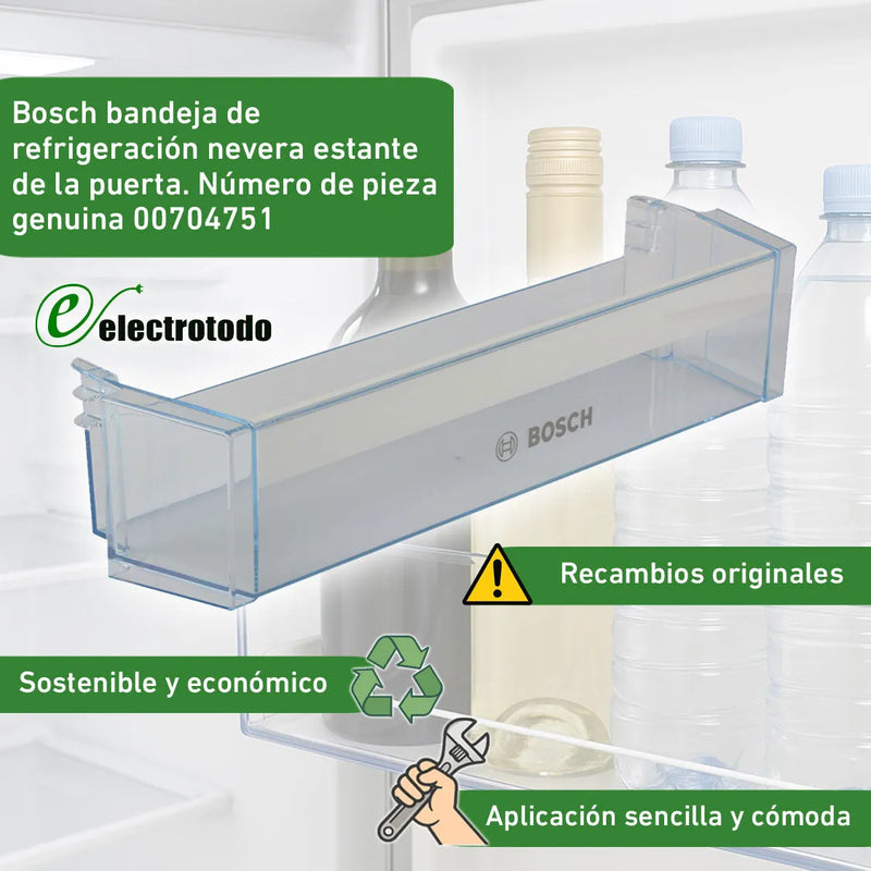 Bandeja porta-garrafas para refrigerador Bosch 00704751
