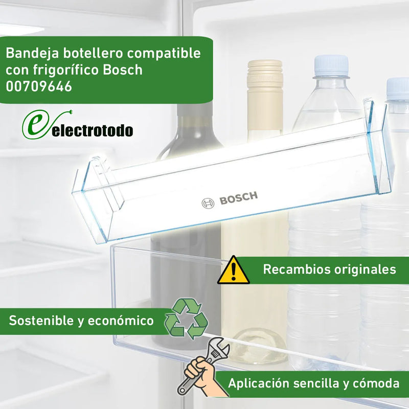 Bandeja porta-garrafas para refrigerador Bosch 00709646