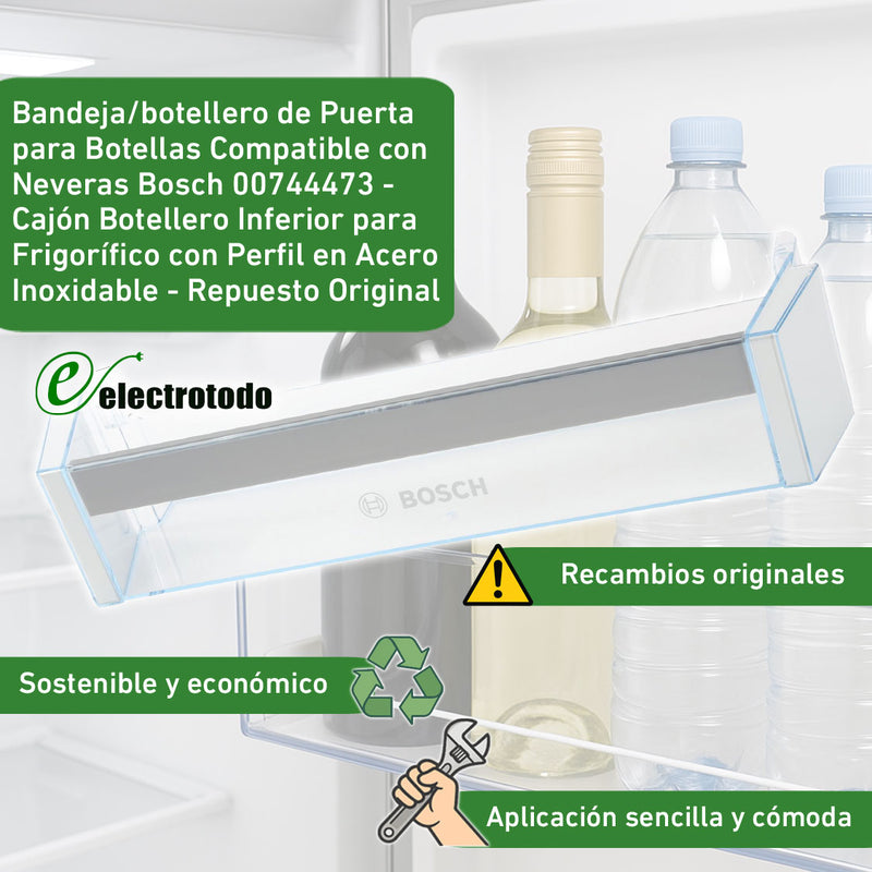 Bandeja porta-garrafas para refrigerador Bosch 00744473