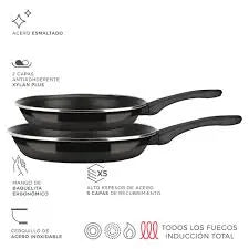 FAGOR Set sartenes OPTIMAX Ø20 Ø24 negro